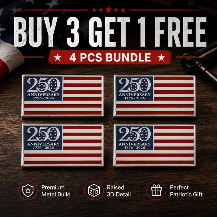 ⚡️Independence Day 50% OFF- ★250th Anniversary Metal Flag Emblem★
