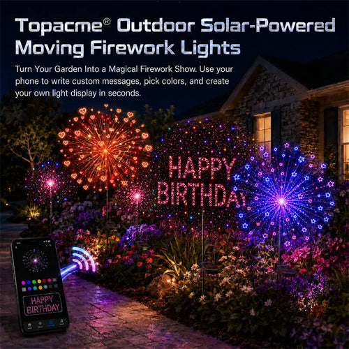 Topacme® Outdoor Solar-Powered Moving Firework Lights🎇🎇🎇