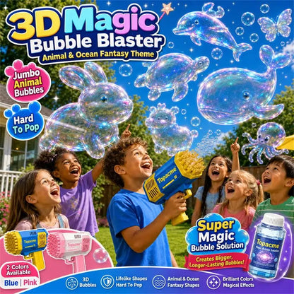 Topacme® 3D Magic Bubble Blaster —— Animal & Ocean Fantasy Theme🌈