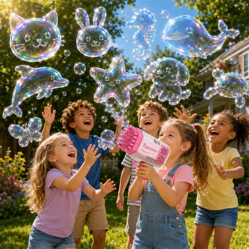 Topacme® 3D Magic Bubble Blaster —— Animal & Ocean Fantasy Theme🌈