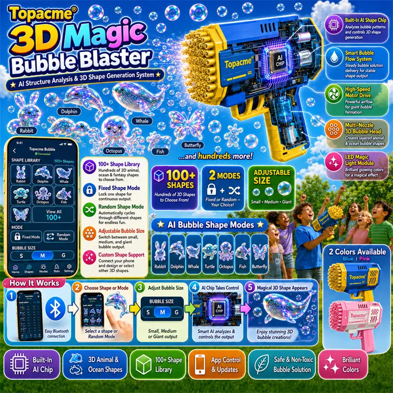 Topacme® Super 3D Magic Bubble Concentrate —— Animal & Ocean Fantasy Theme💧