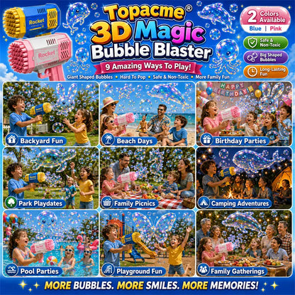 Topacme® 3D Magic Bubble Blaster —— Animal & Ocean Fantasy Theme🌈