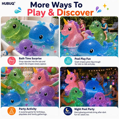 Save 50% by Ordering Today丨HUBUQ® Grow-in-Water Animal Capsules – Watch Them Expand Into Soft Animal Shapes 💧🦖