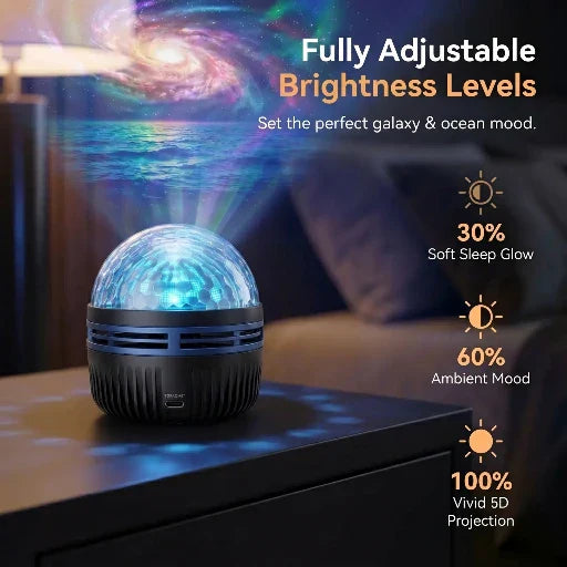 Topacme® 360° Night Light Projector - Smart Holographic Star Projector
